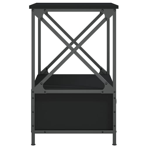 NNEVL Bedside Table Black 50x41x65 cm Engineered Wood