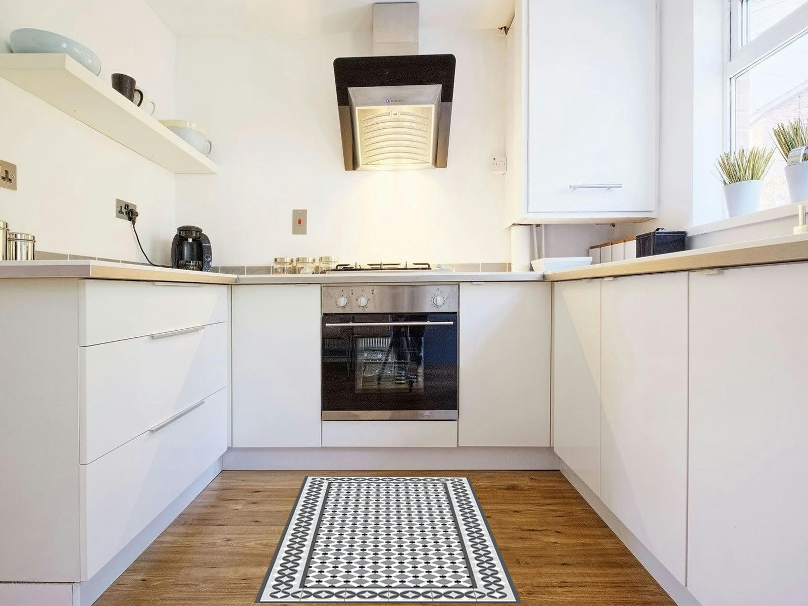 CORDOBA - Tapis vinyle gris 60x100cm