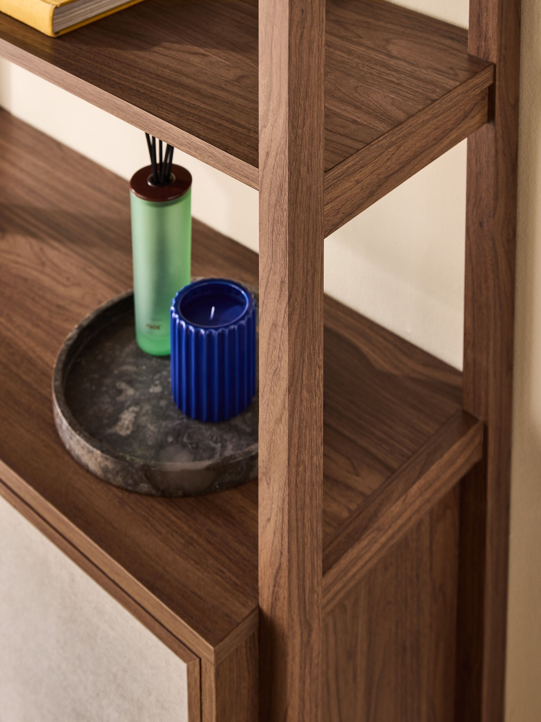 Almelo Shelving Unit in Dark Wood Effect