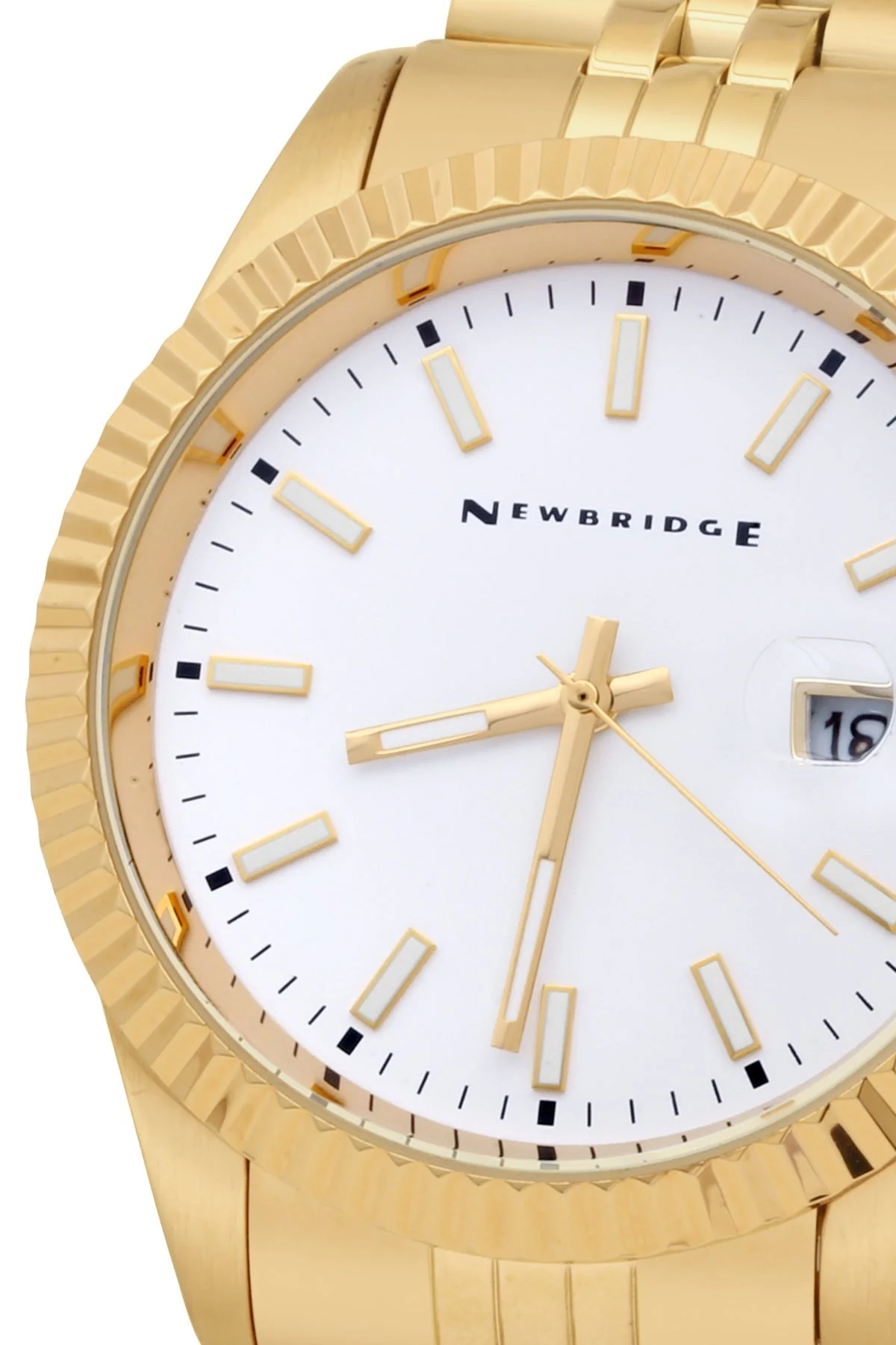 Gold Plated White Dial Men's Watch