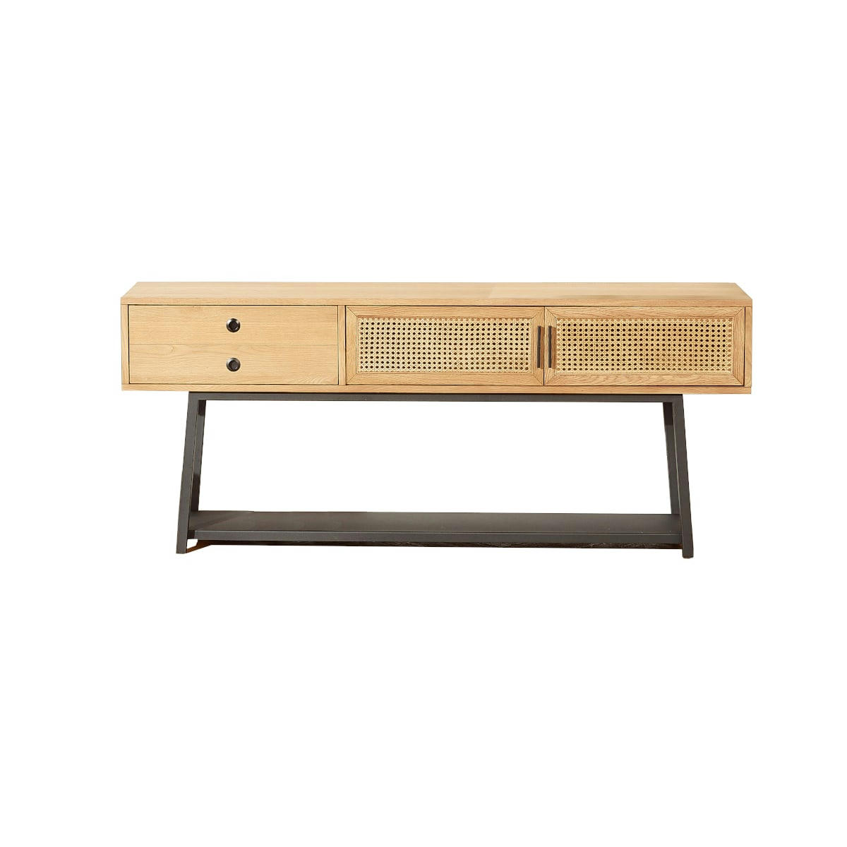 LALALA - Console chêne clair et cannage