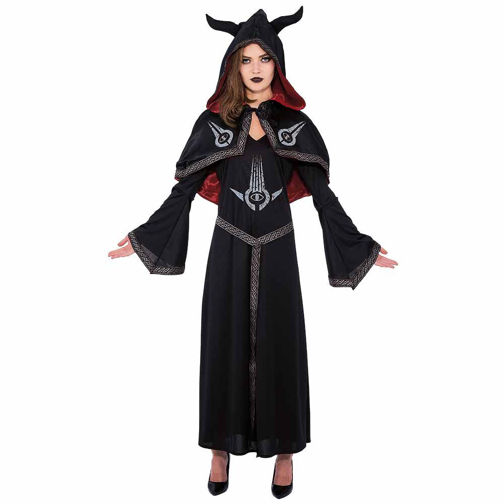 Déguisement adulte Halloween diablesse robe et cape - Taille L