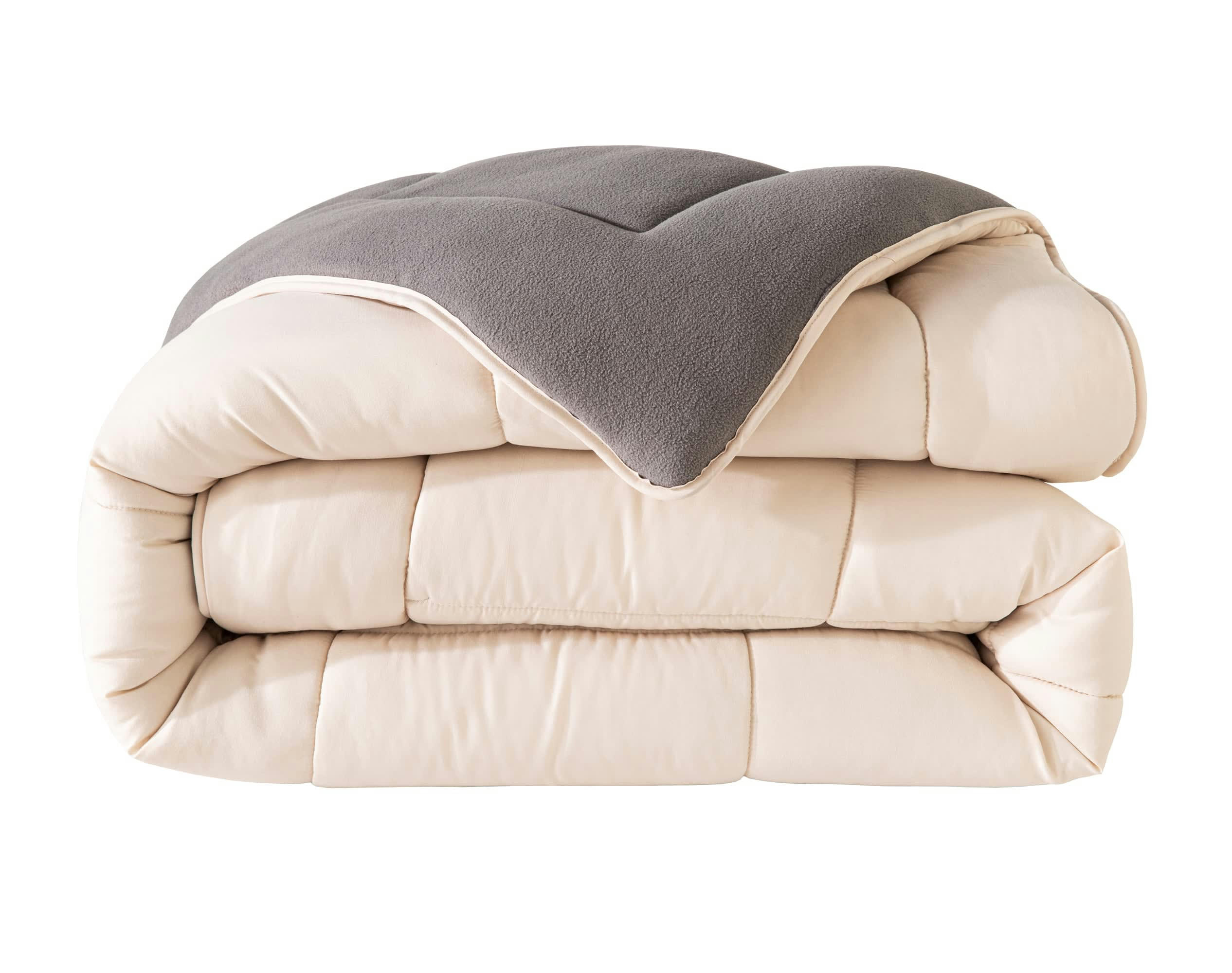 HEBE - Couette 260x240 beige double face 400 g/m2