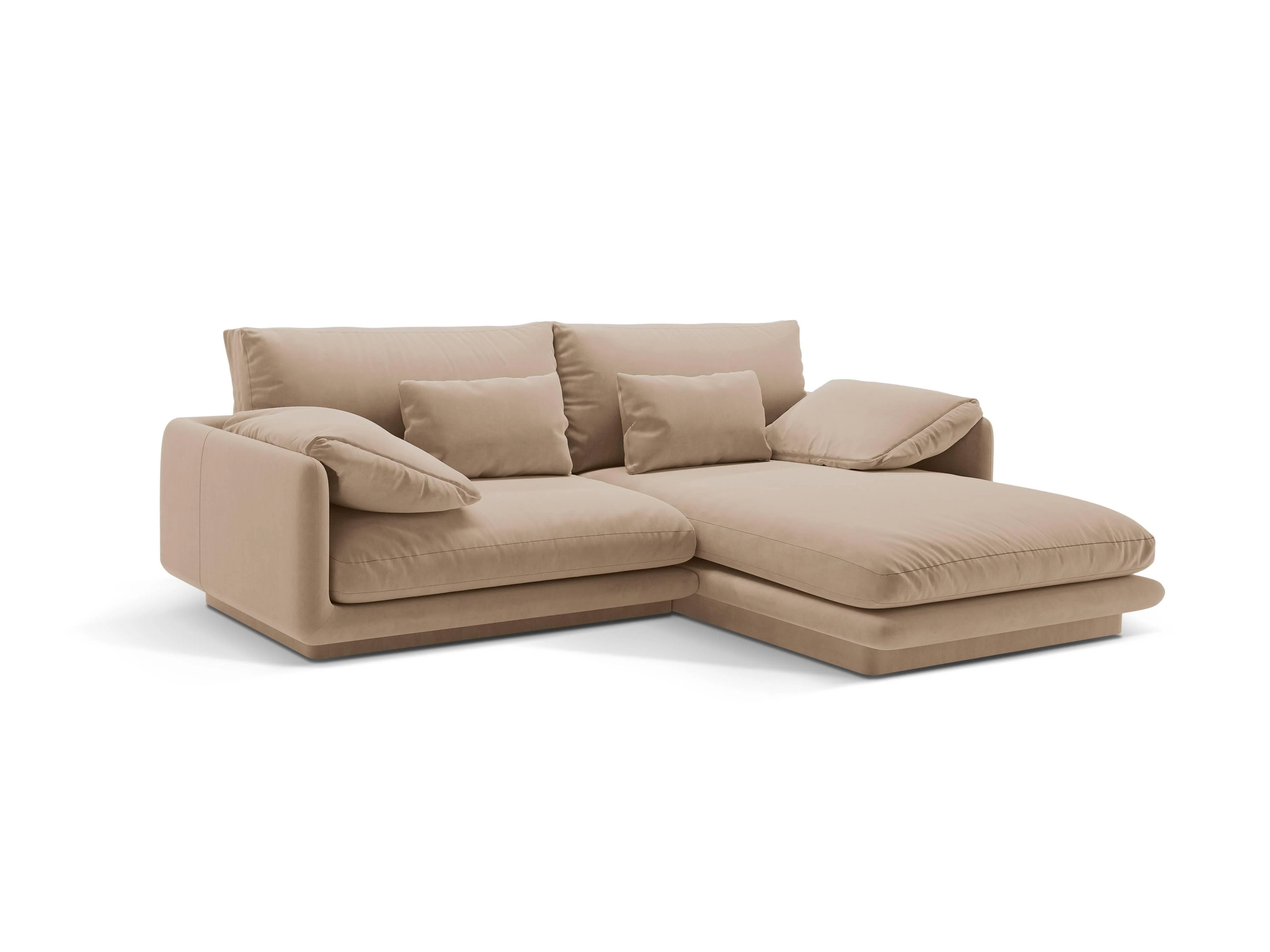 3-zits hoekbank Torino rechts velvet