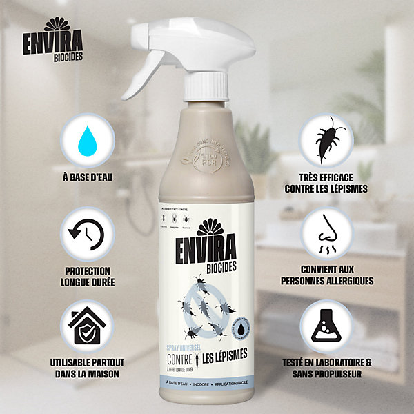Envira Spray Anti-Poissons Argent - Protection Rapide et Efficace 500ML