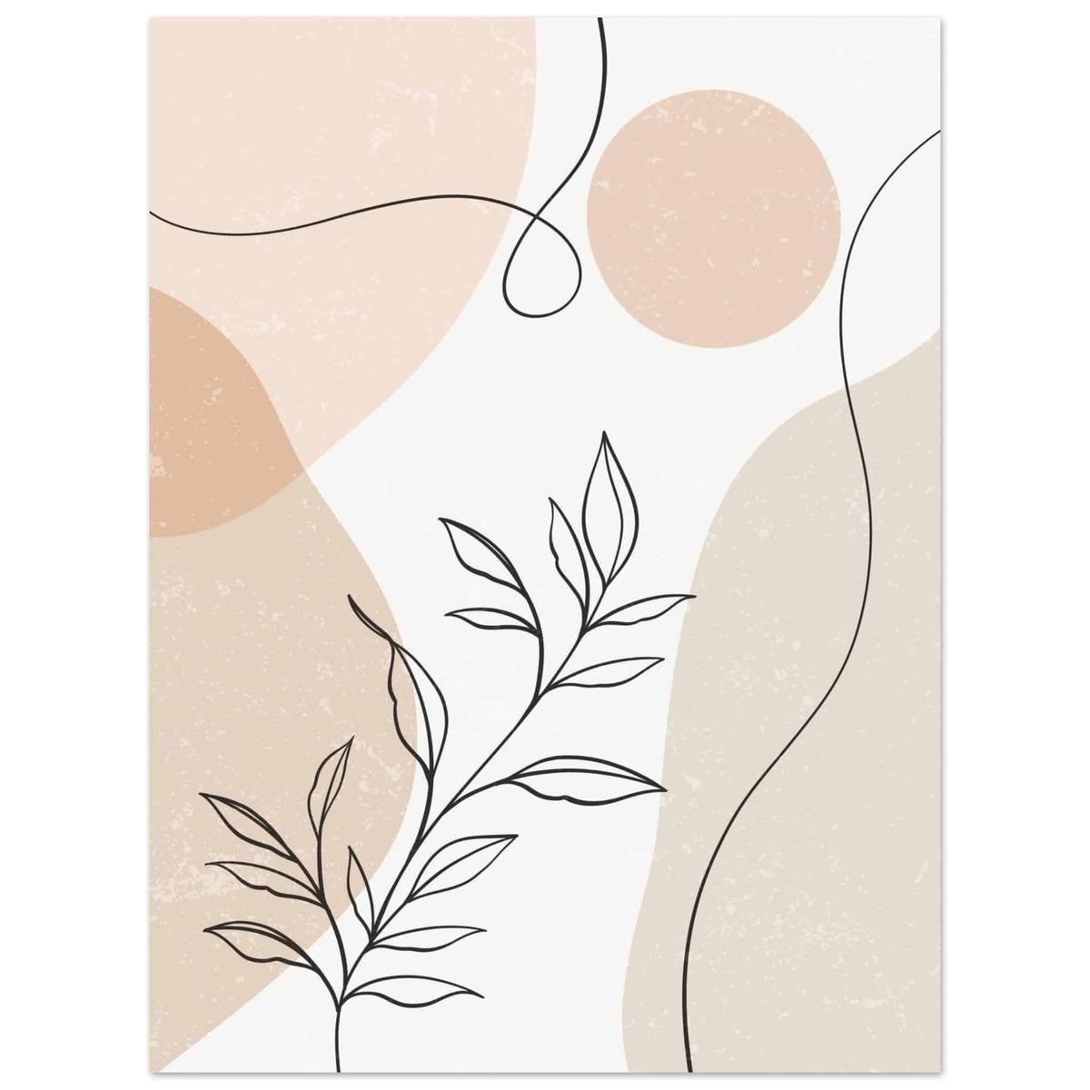 Artfulprints Poster Boho – Whispering lines  - 30x40 cm - beige