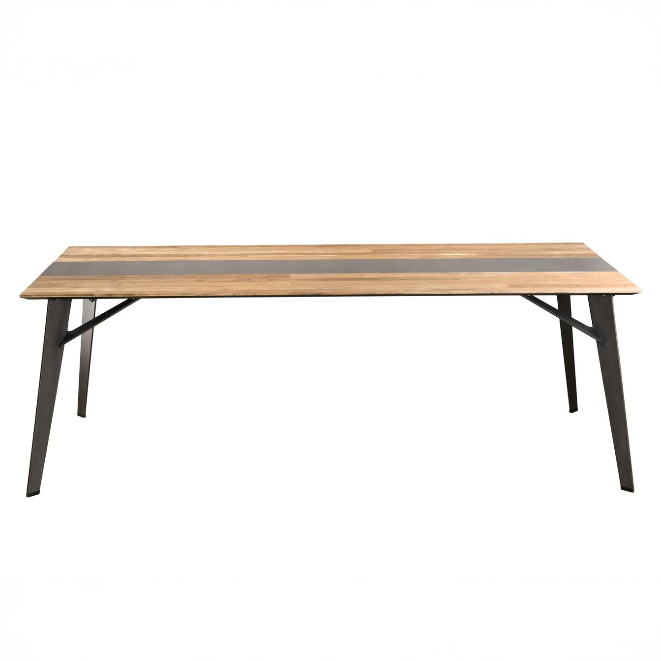 Table à manger industrielle teck recyclé 220x100 PANAMA