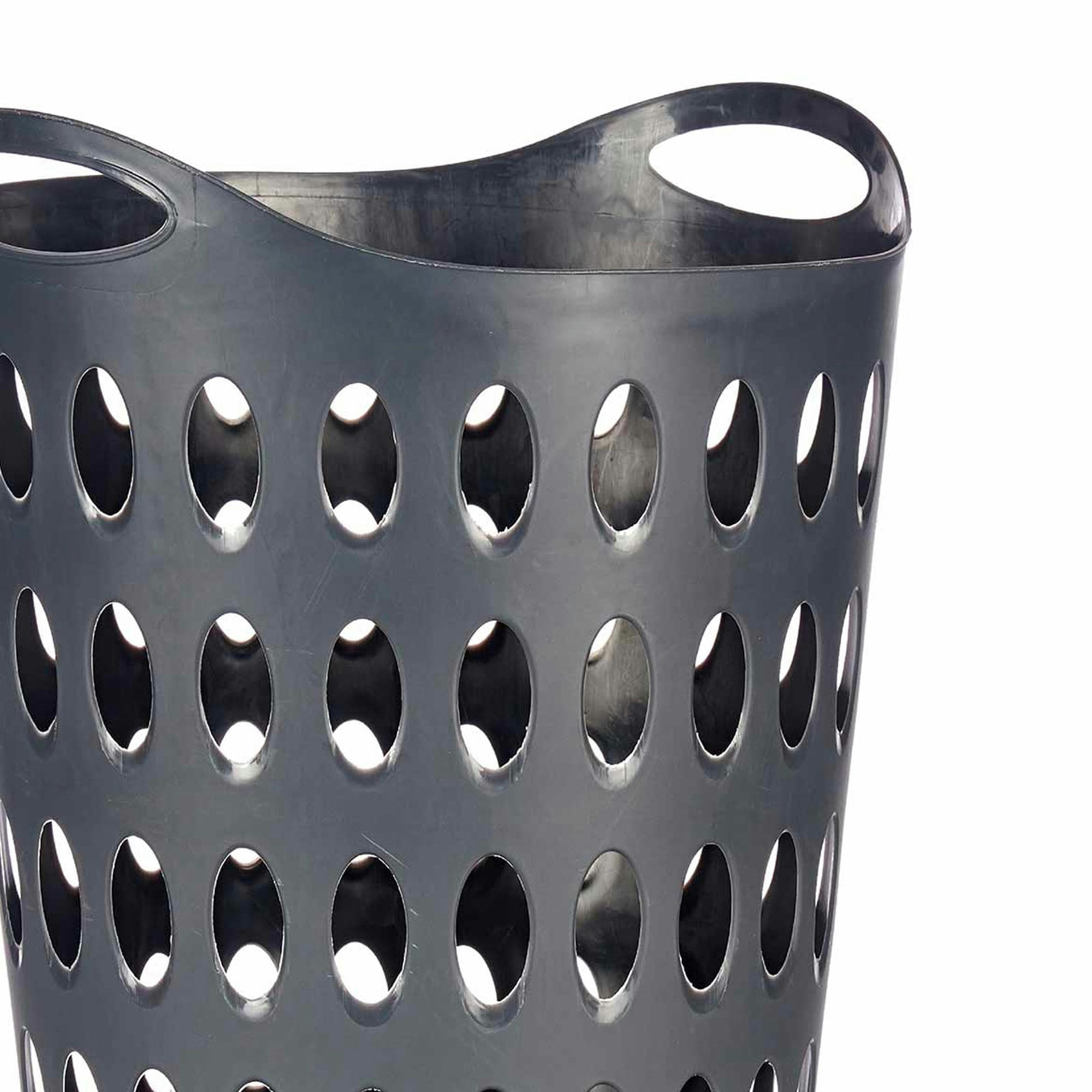 - Panier à linge buanderie plastique noir 50L