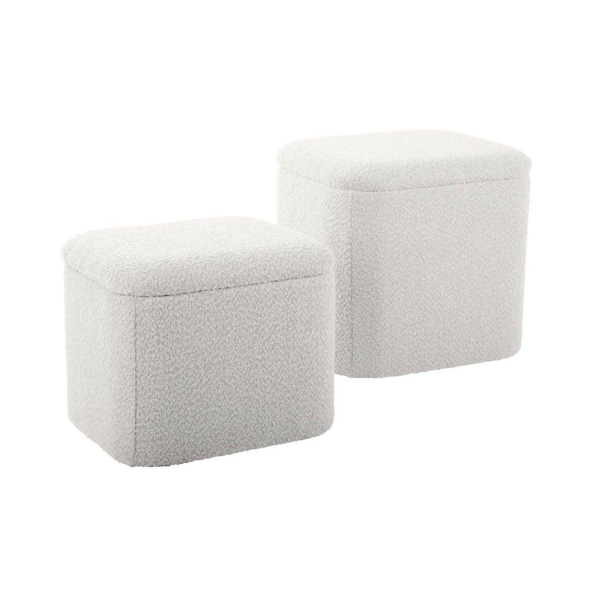 Leitmotiv poef Ada Storage - wit - 41x35x41cm