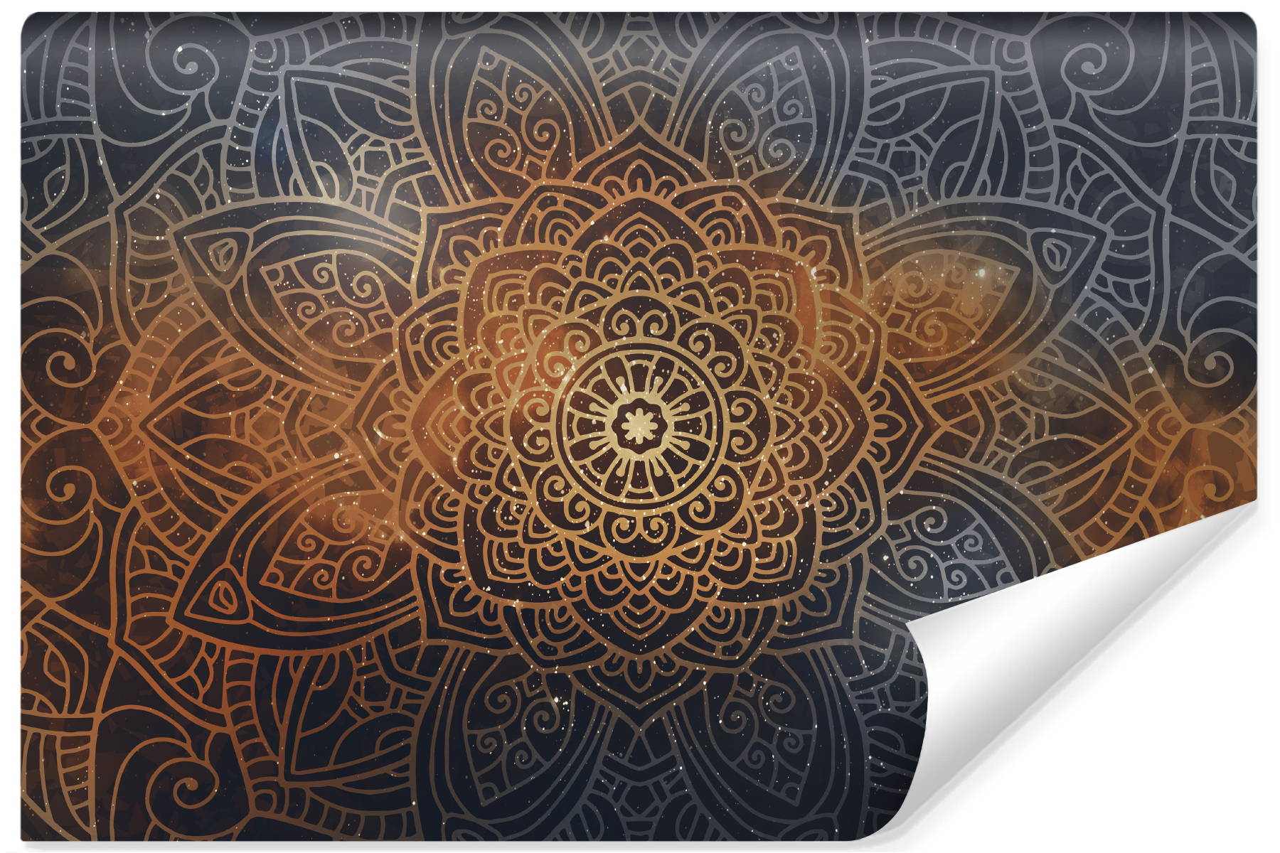 Fototapeta Do Salonu Mandala Na Tle Ornamentów 90x60cm
