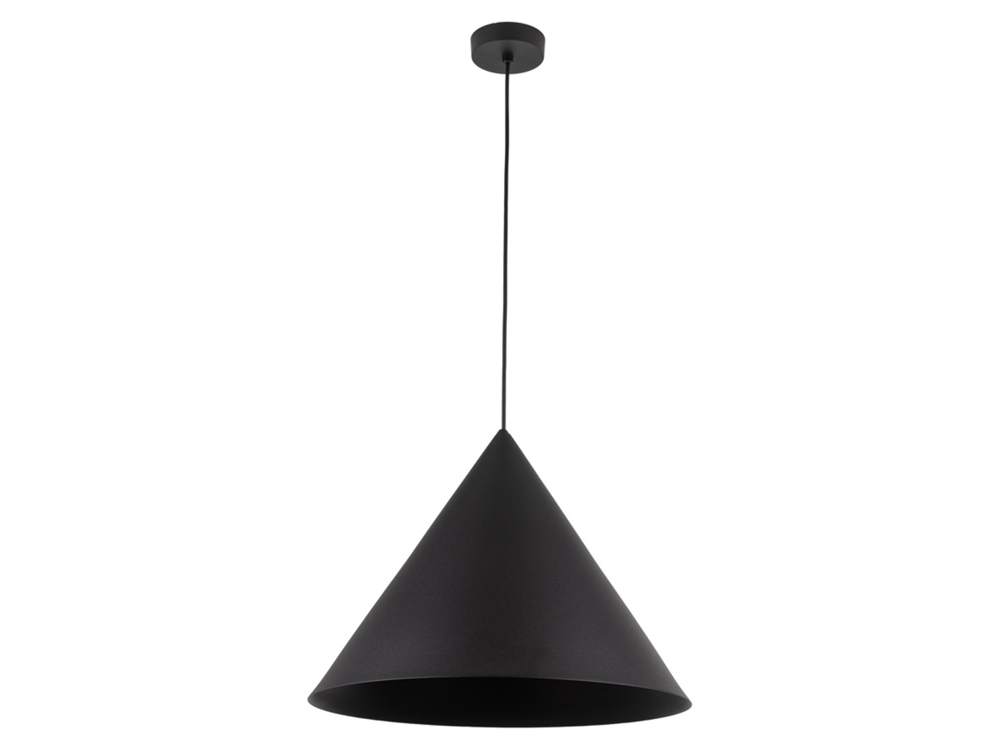 Lampa wisząca Cono Black 50 cm metalowa czarna