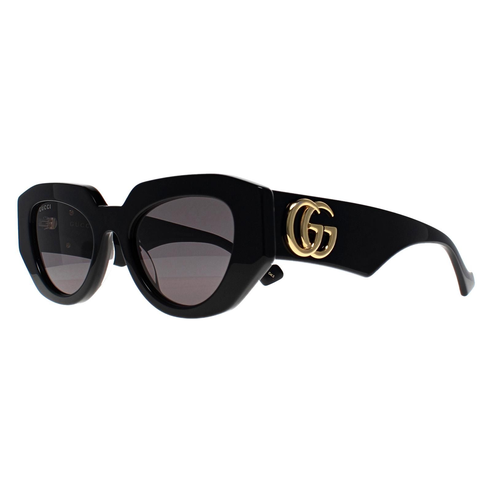 Gucci Cat Eye Shiny Black Grey GG1421S