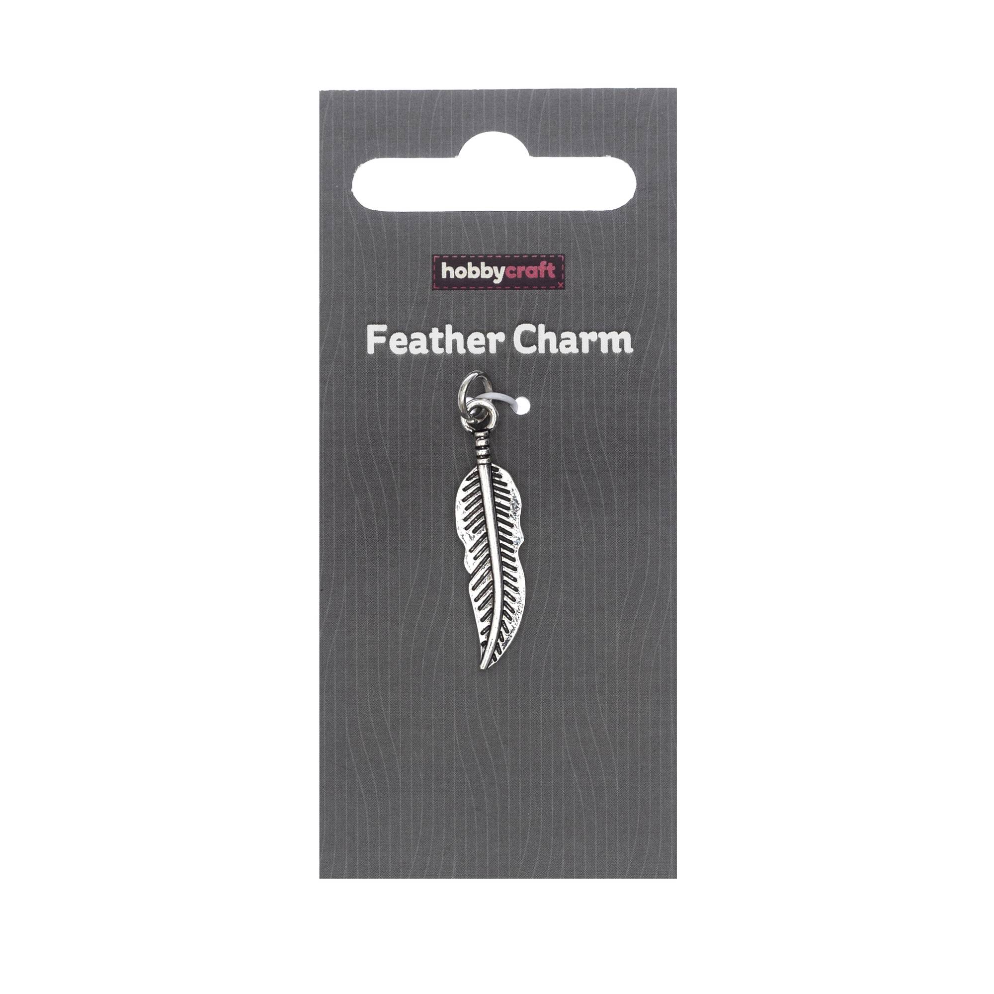 Silver Feather Charm