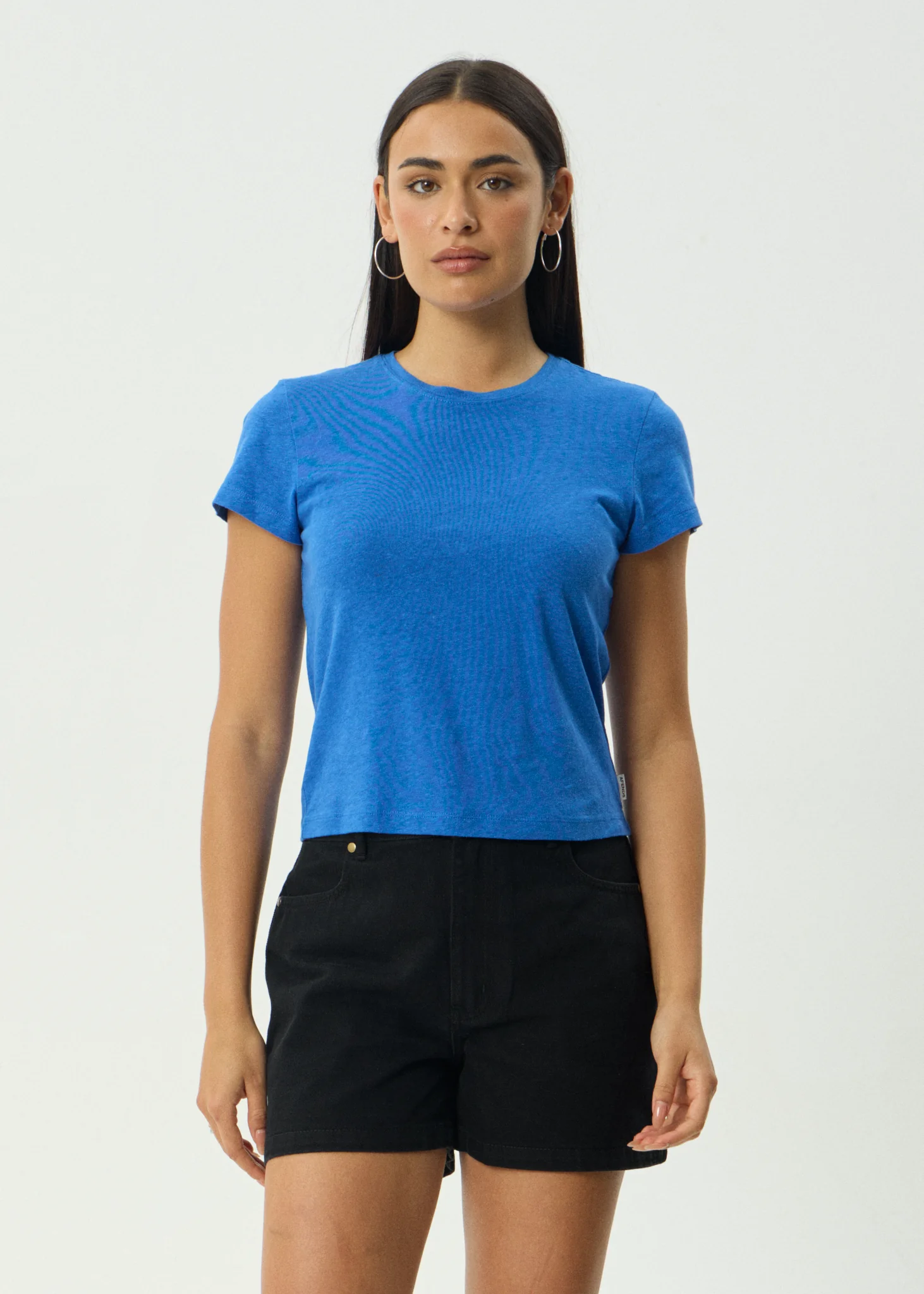 AFENDS Womens Carmen - Baby Tee - Marina