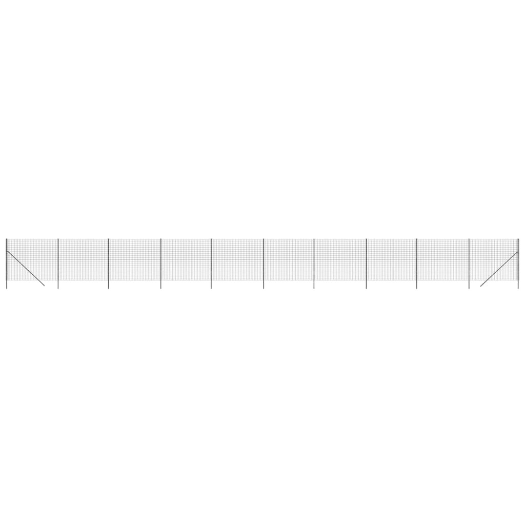 Siatka Ogrodzeniowa Ogrodzenie W Rolce Stal PVC 1,6x25 m Grafitowy