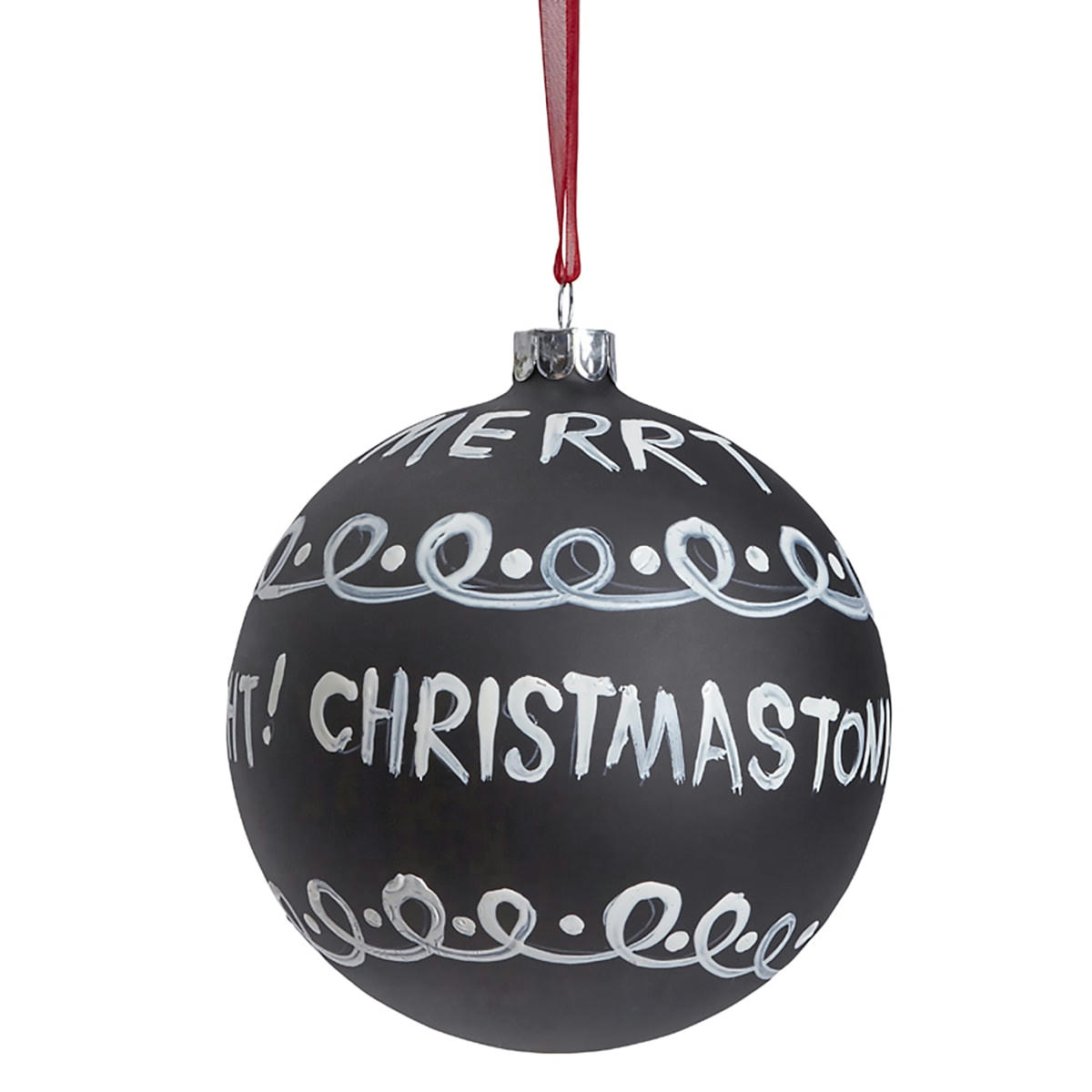 NOËL - Boule de noël à écritures merry