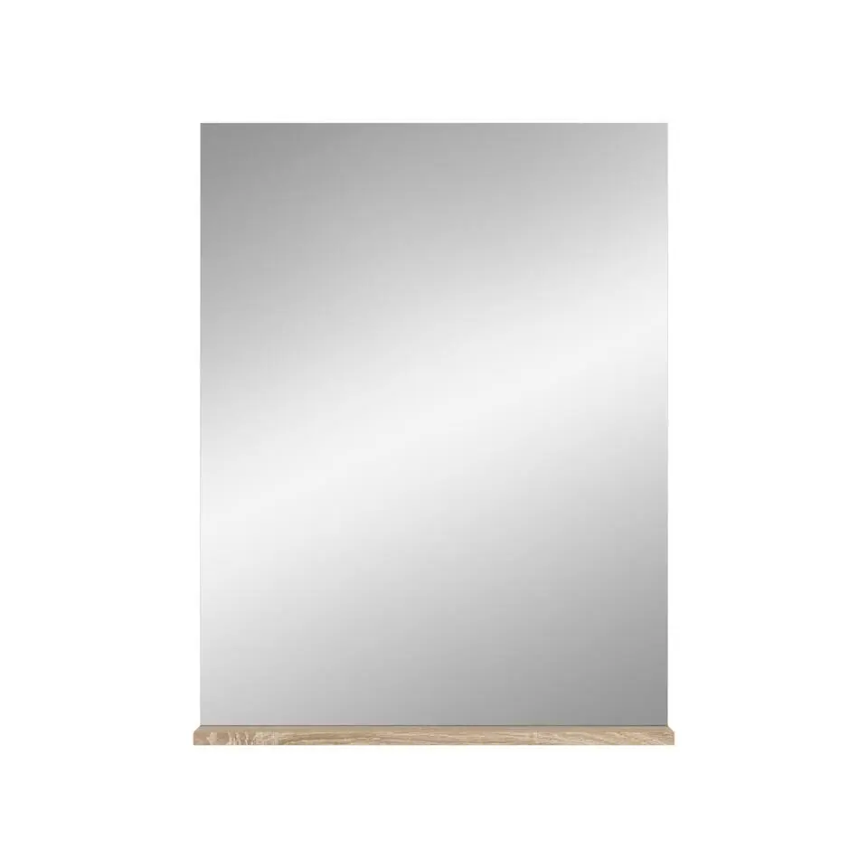 Hioshop Lambada spiegel bad 1 deur- 1 plank wit hoogglans- eiken decor