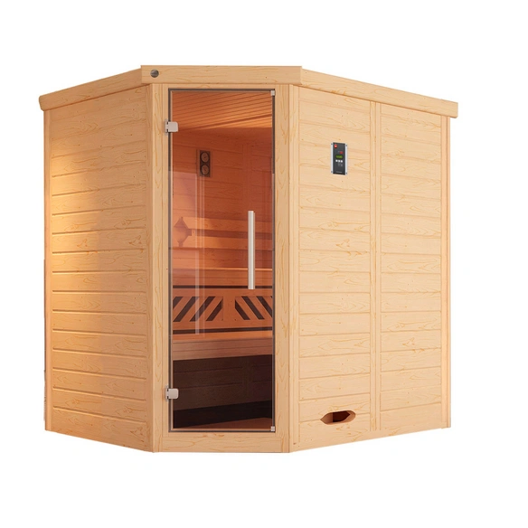 Massivholzsauna »KEMI«, BxHxT: 196 cm x 200 cm x 146 cm
