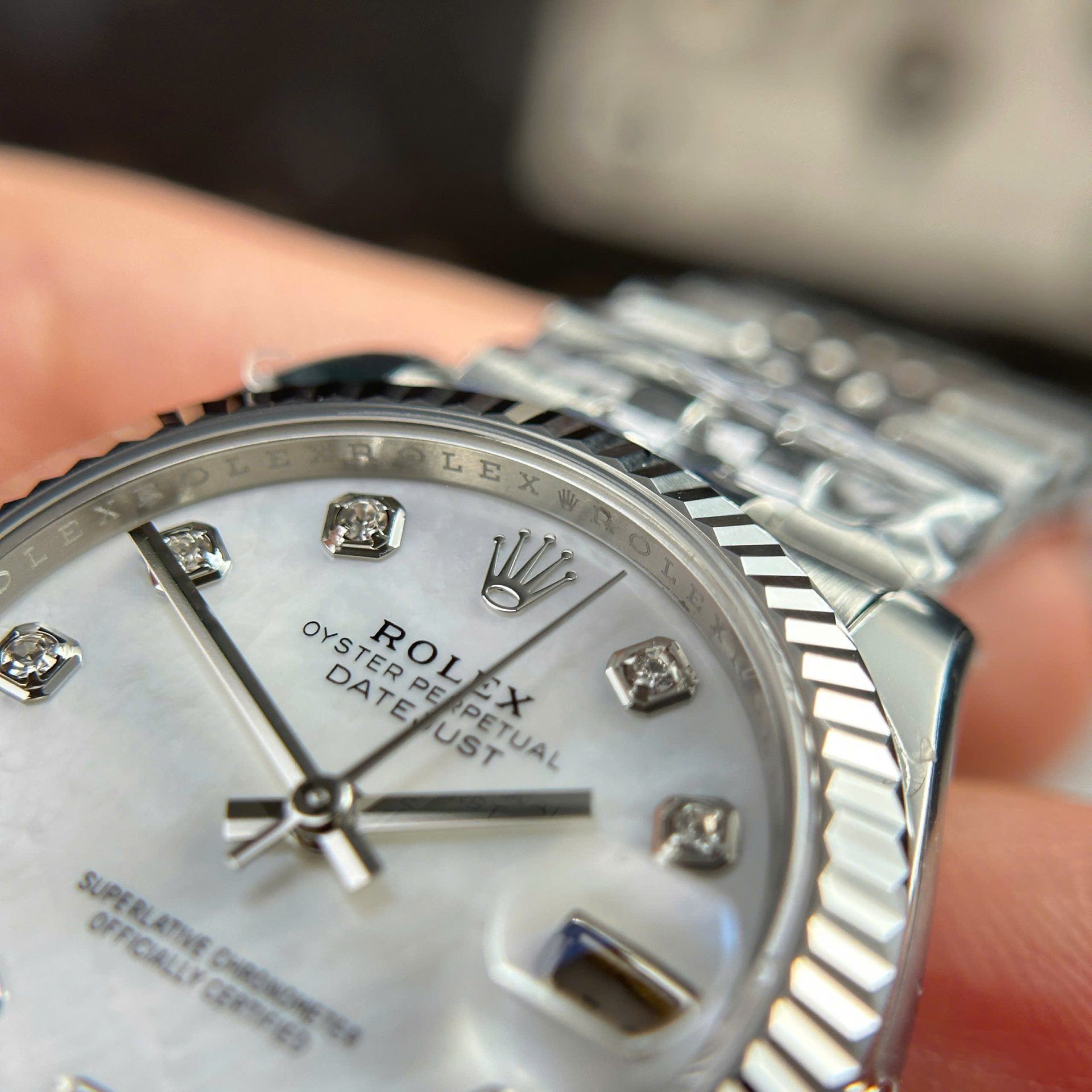 Rolex Datejust 316L Steel MOP Dial CZ Diamonds 31mm Jub THBF Replica