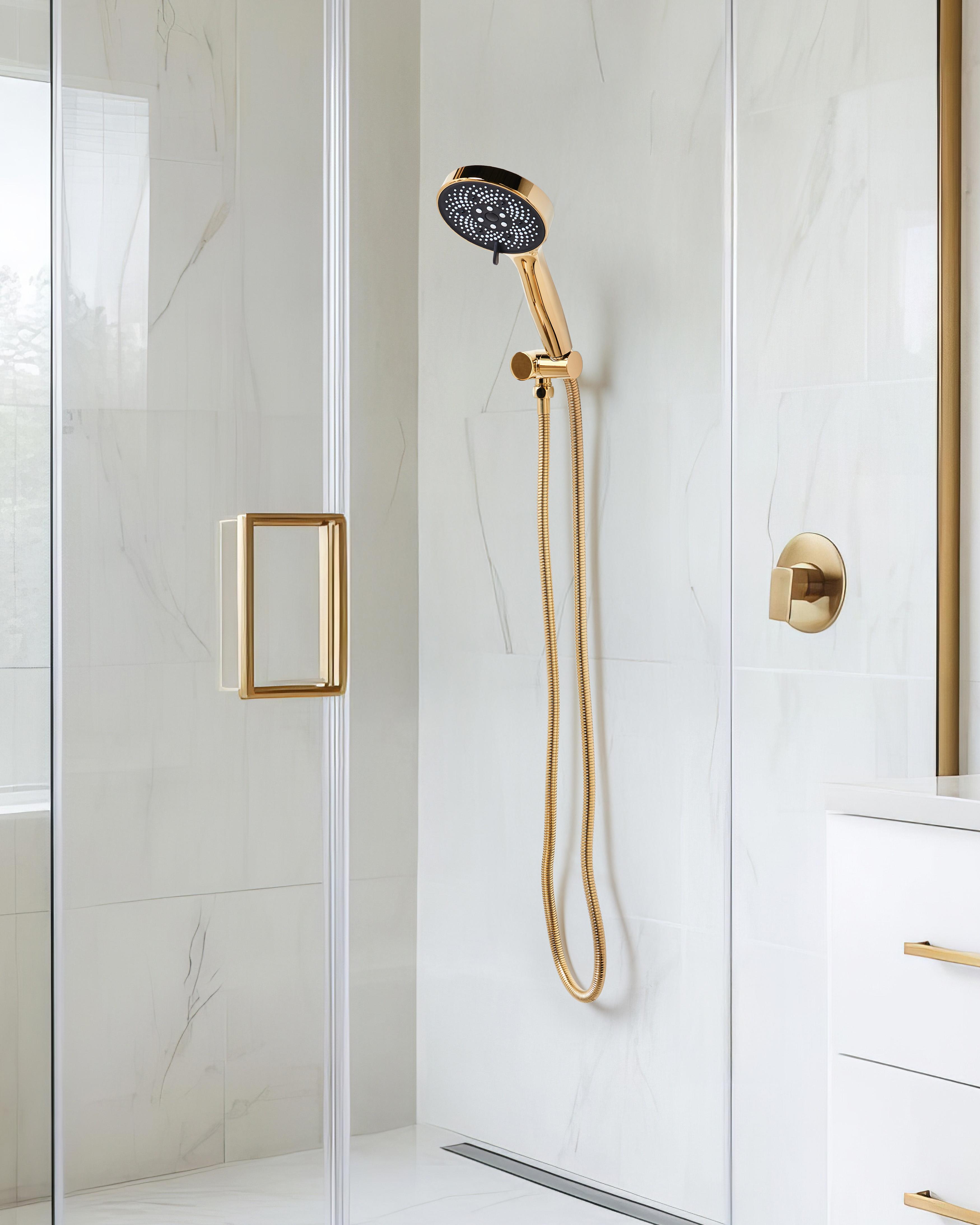 Shower Head and Hose Kit ICHMA 5-function Gold