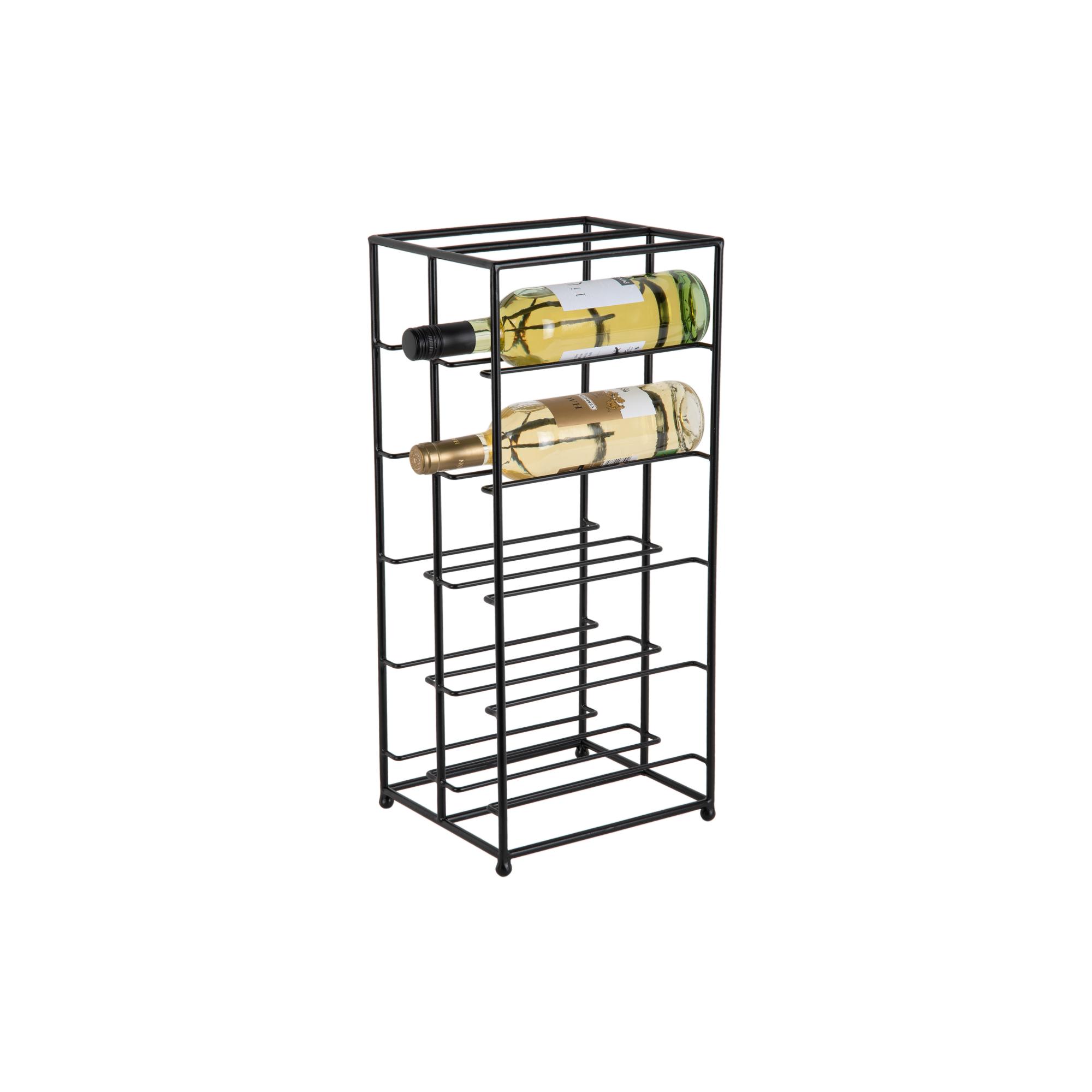 Present Time wijnrek Dual Floor - zwart - 25x22.5x57cm