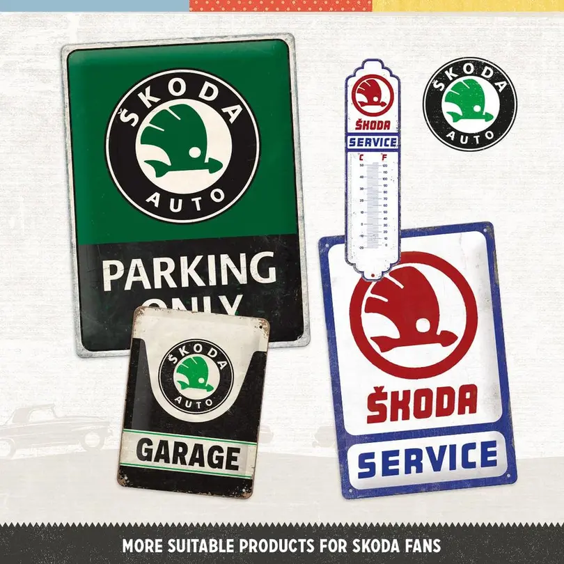 Dekoschild Skoda Parking only