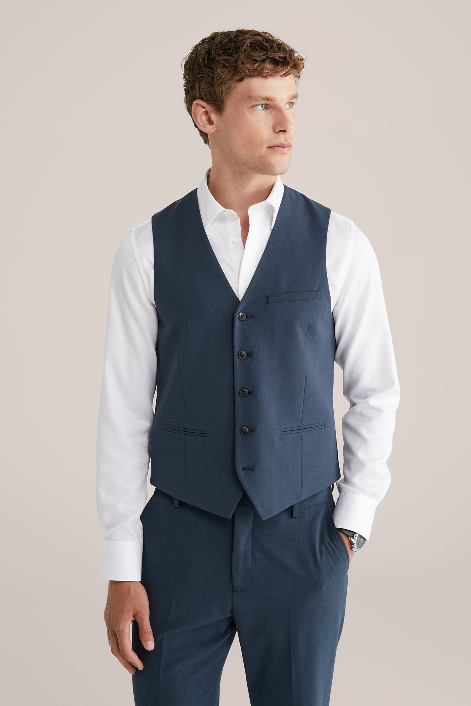 Heren slim fit gilet