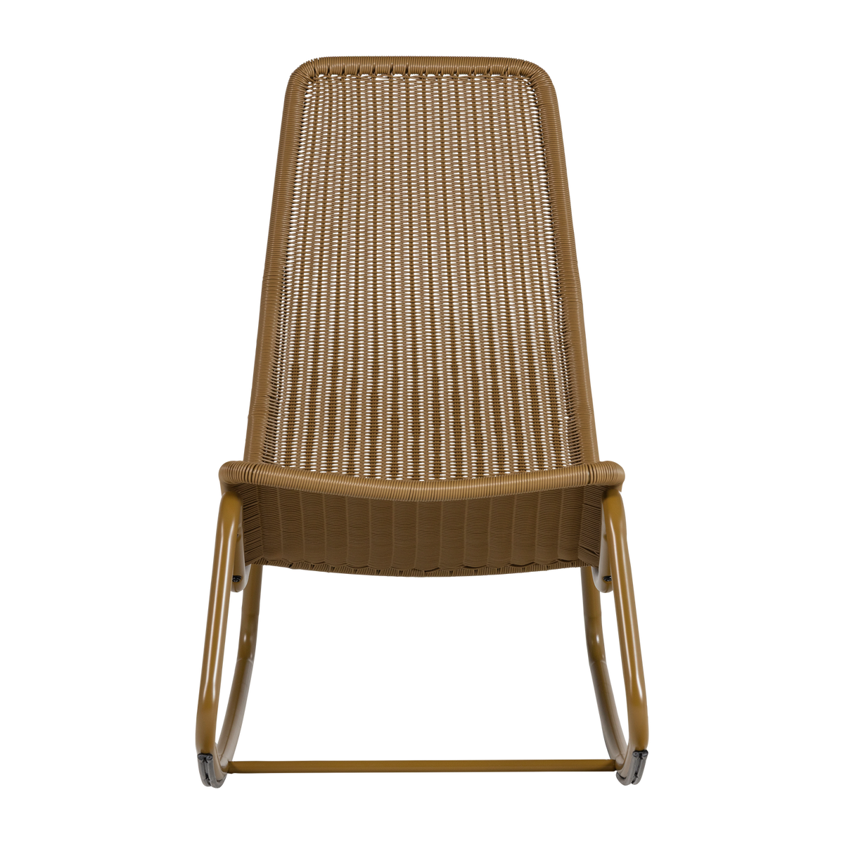 WOOOD schommelstoel tuin Tom - Kunststof - Honinggeel - 97x51x95