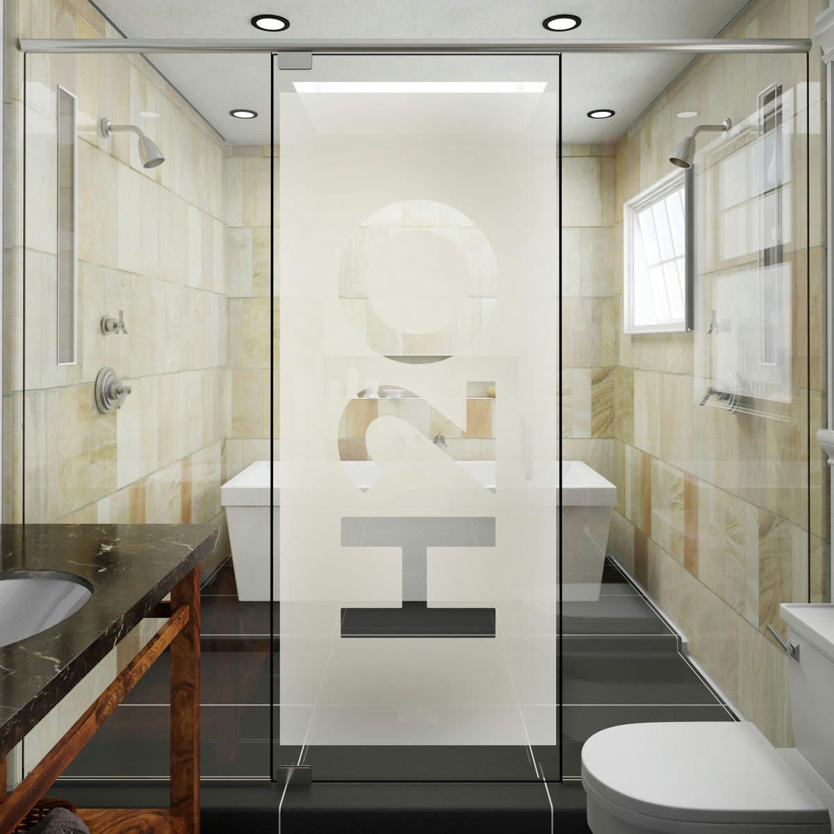 - Film Occultant h2o pour Vitre/Douche 130x55cm