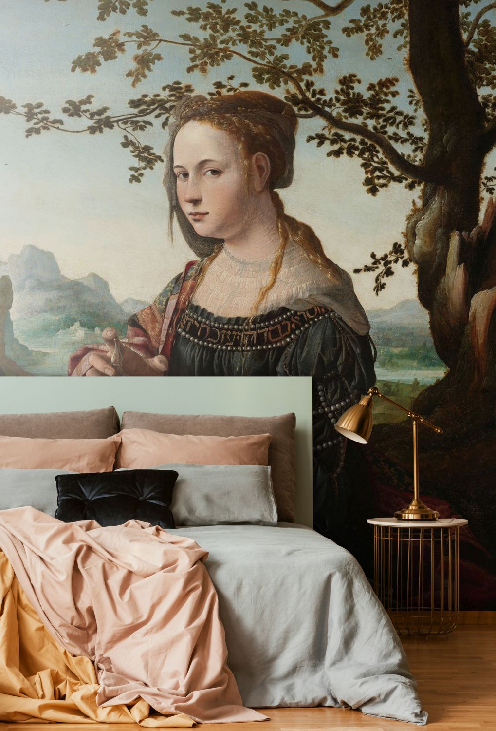 Sanders & Sanders fotobehang Maria Magdalena van Jan van Scorel bruin - 300 x 279 cm - 950051