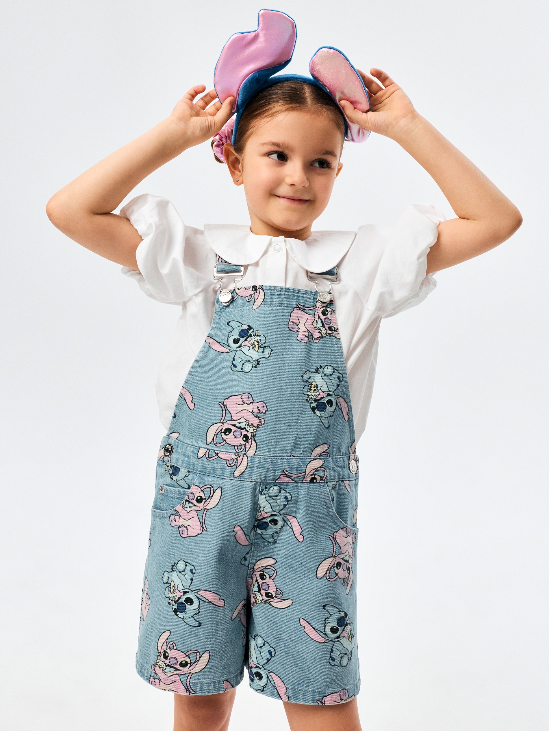 Szorty ogrodniczki z domieszką wiskozy Stitch