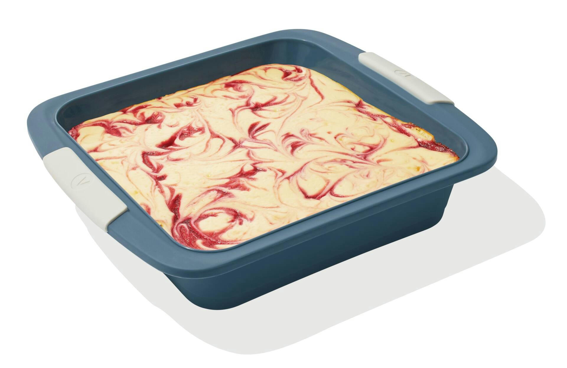 Vida by PADERNO Reinforced Silicone Square Cake Pan, Blue