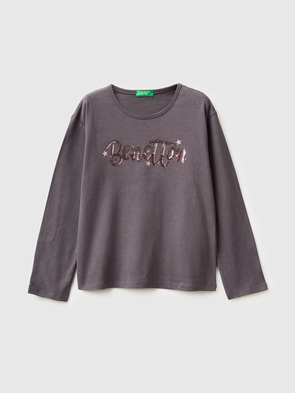 T-shirt in warm cotton with sequins