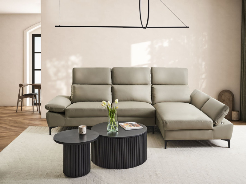 Narożnik sofa narożna skóra szara