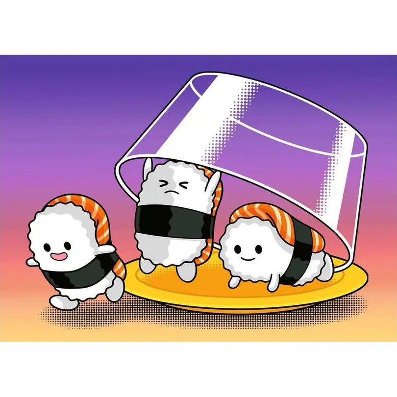 Puzzle 3-teilig Kawaii Breakfast, Lunch & Dinner
