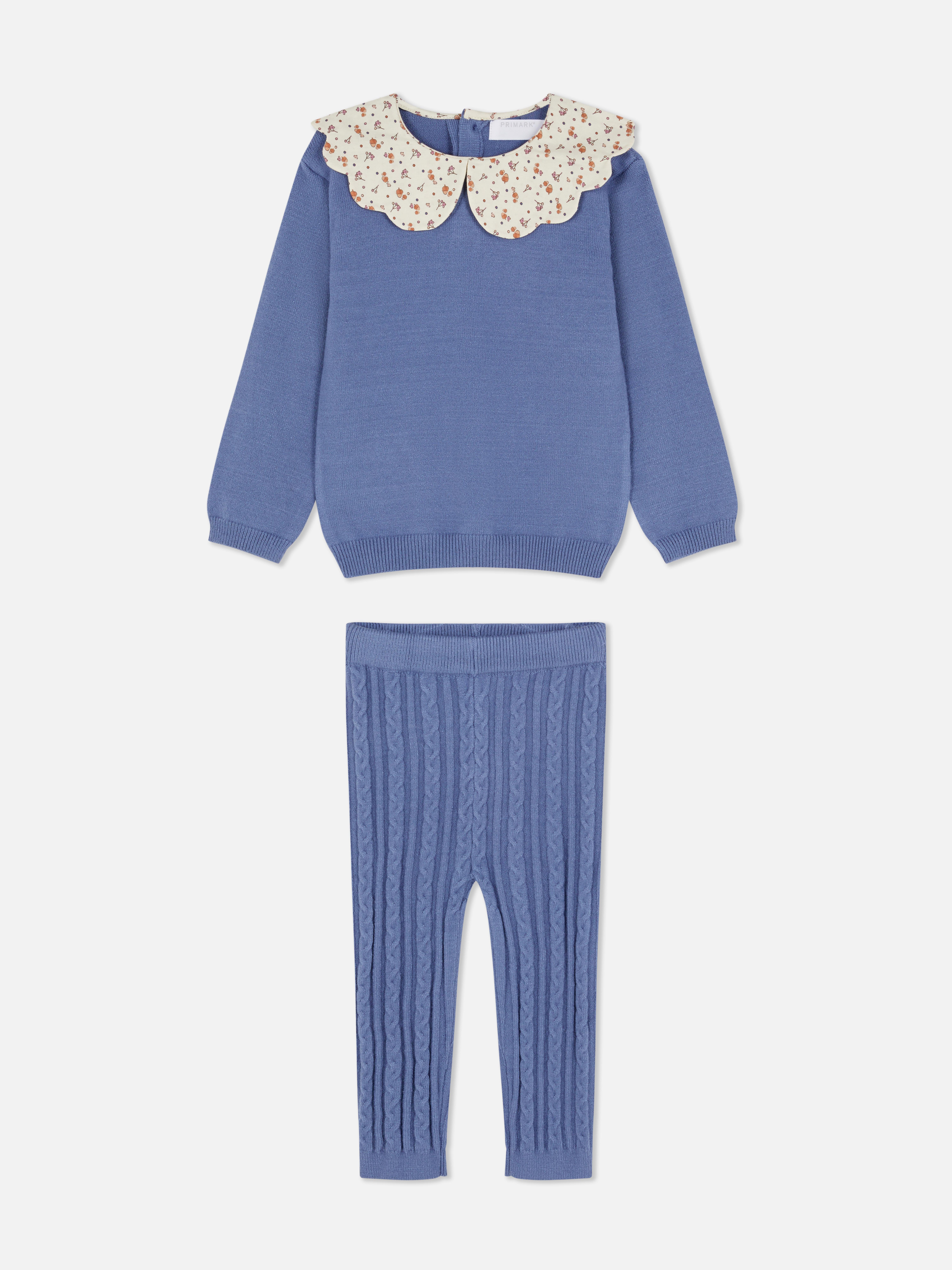 0-36mths | Floral Collared Sweater and Leggings Set