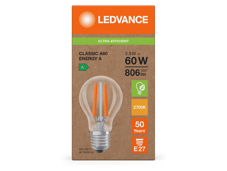Żarówka LED Bańka E27 3,8W z ciepłą barwą światła