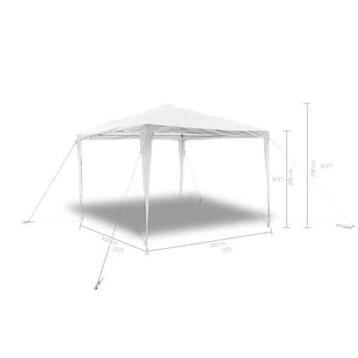 NNEVL Pyramid-Roof Garden Gazebo Pavilion 3 x 3 m