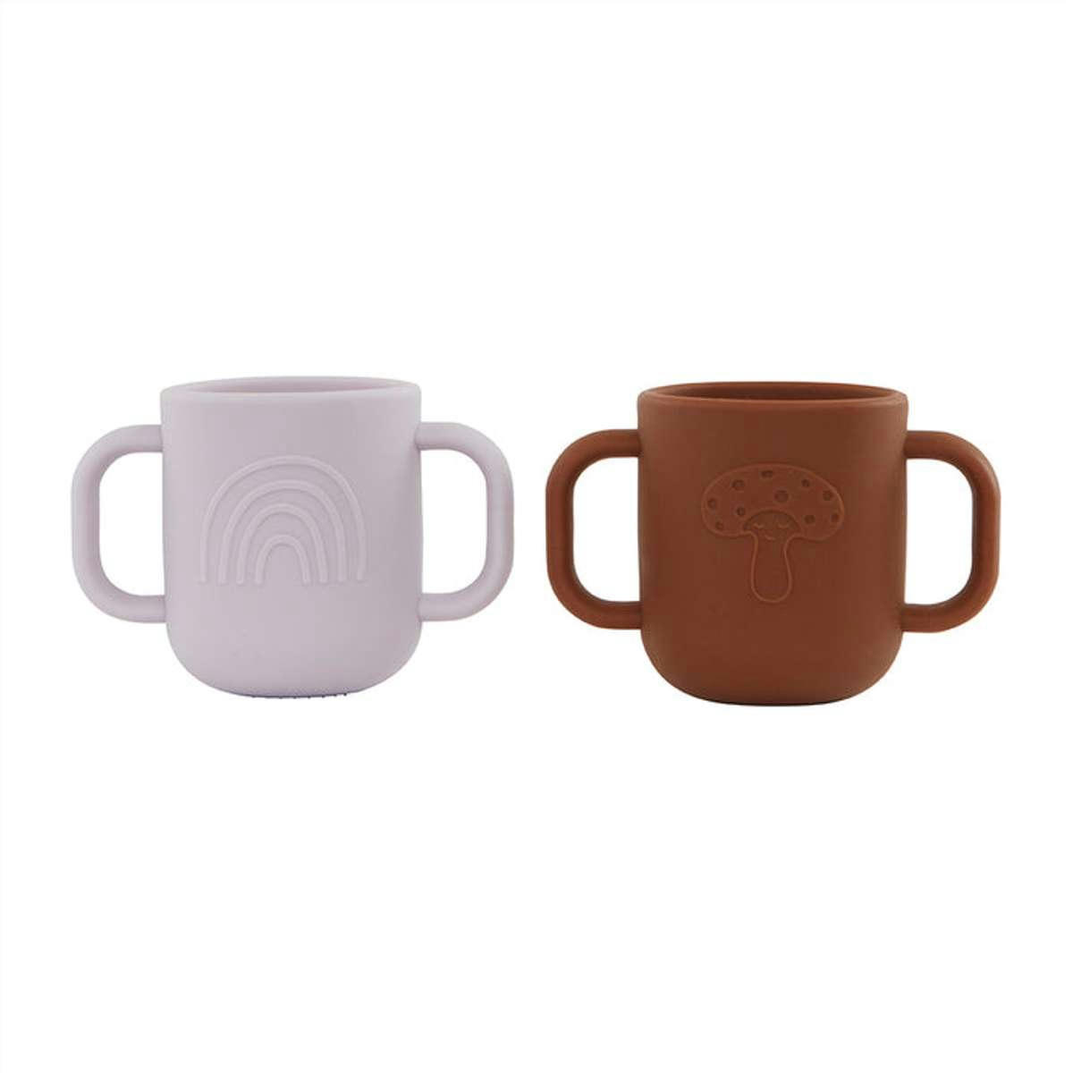 KAPPU - Lot de 2 tasses violet en silicone h7,5x11x6,5cm