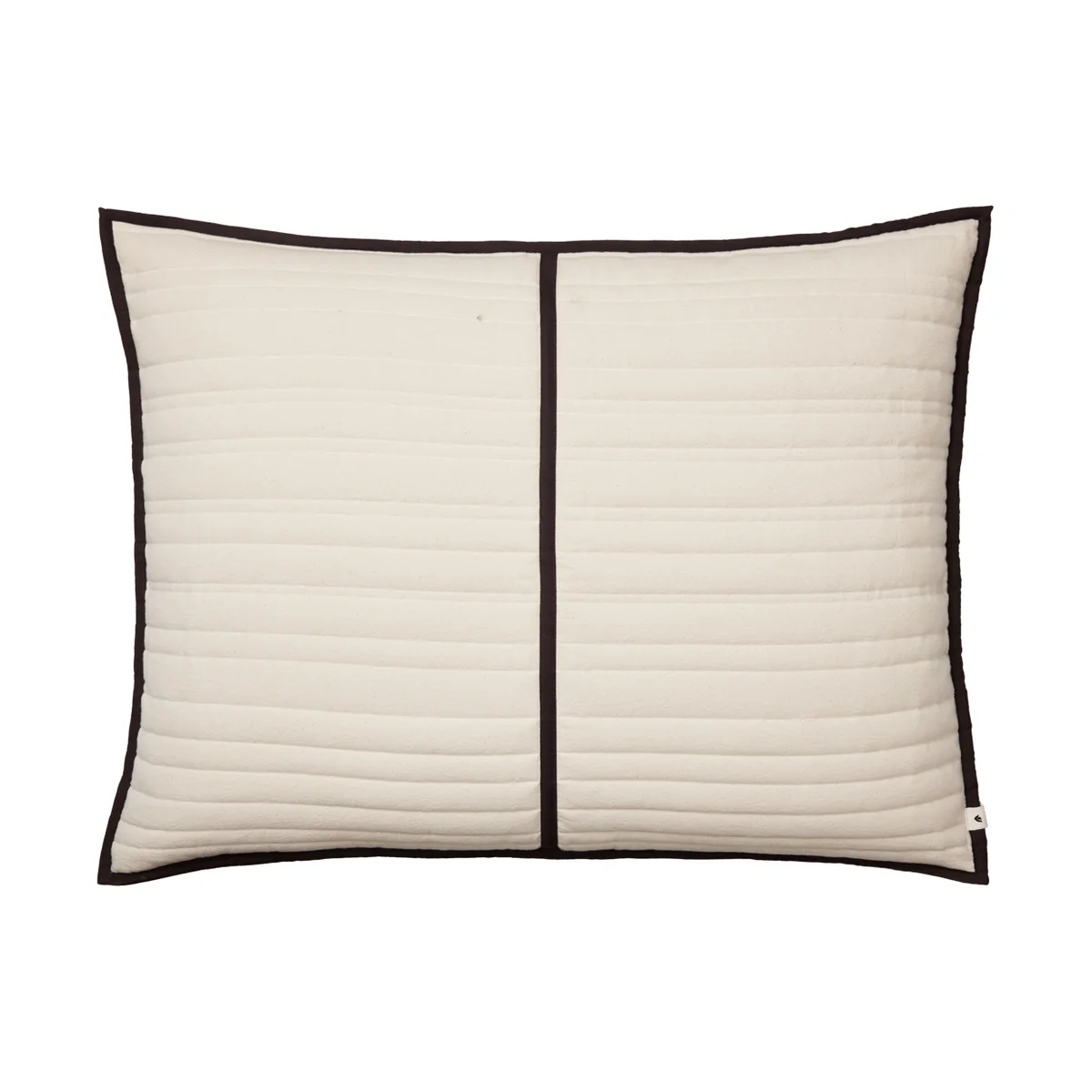 Ferm Living - Vari Kissen, gesteppt, 60 x 80 cm, natur / dark chocolate