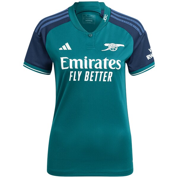 Arsenal adidas Women's 2023/24 Third Replica Custom Jersey - Green