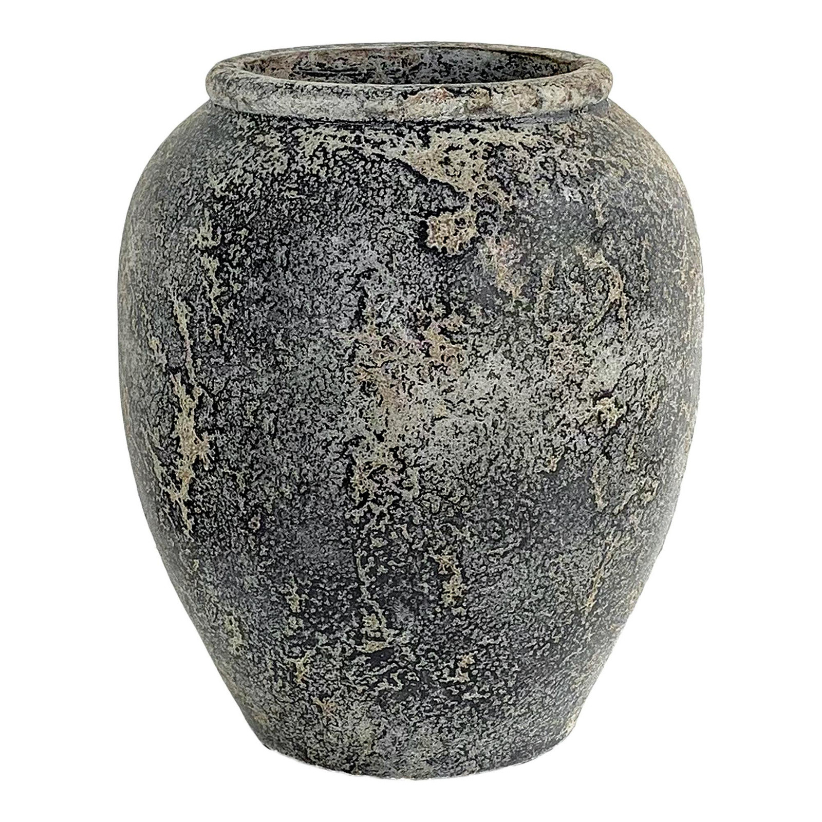 WAZON Capelo mały szary Z TERAKOTY 44x49 cm rustykalny
