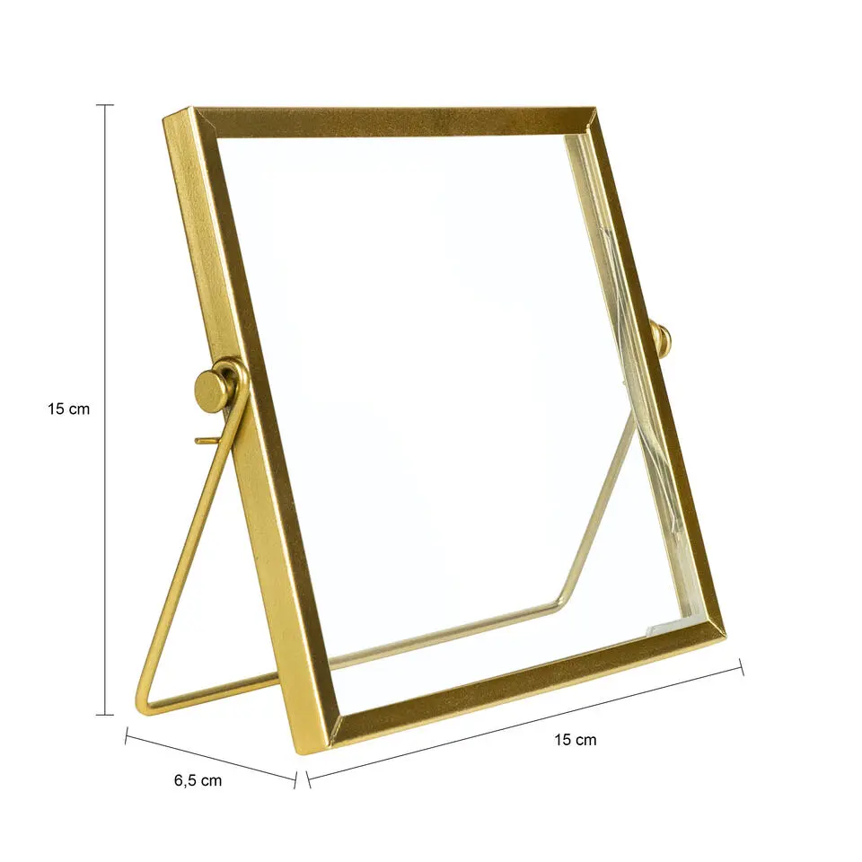 QUVIO Fotolijstje staand - Set van 3 - Goud