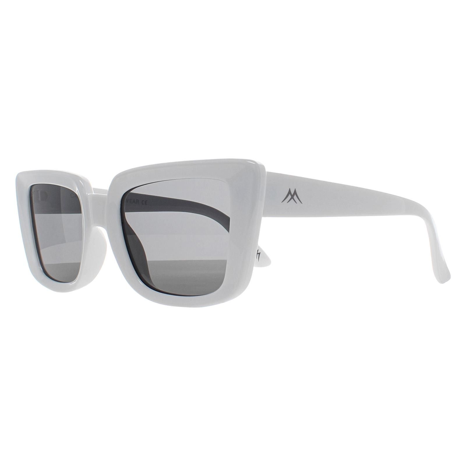 montana Rectangle Shiny White Smoke Polarized MP193