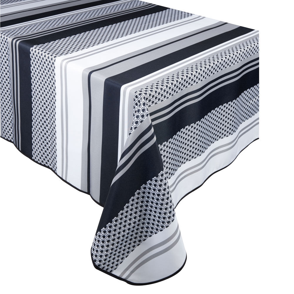 Nappe rectangulaire noire et blanche