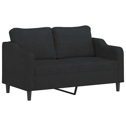 NNEVL 2-Seater Sofa Black 140 cm Fabric