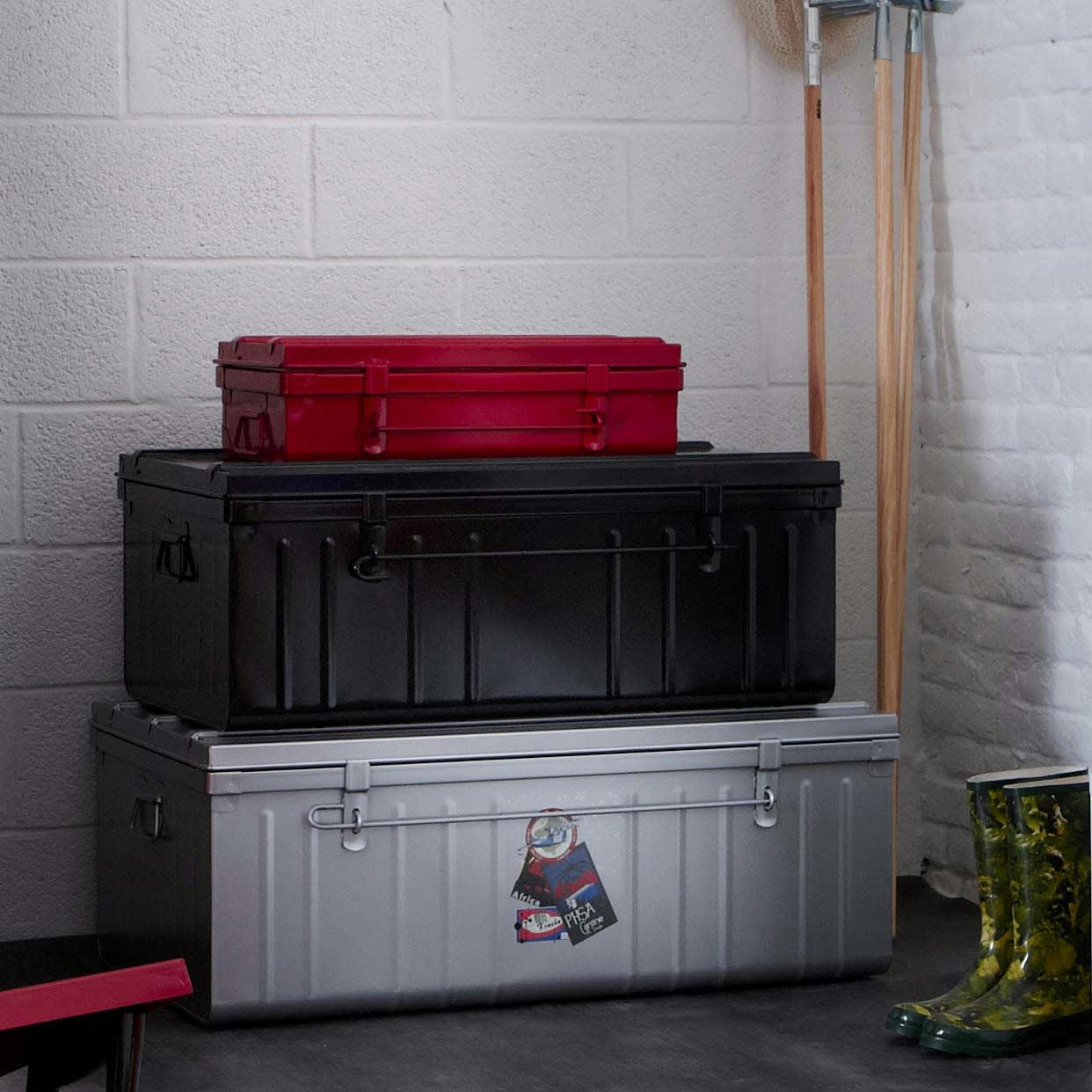 - Malle habitat en acier 95 litres noir