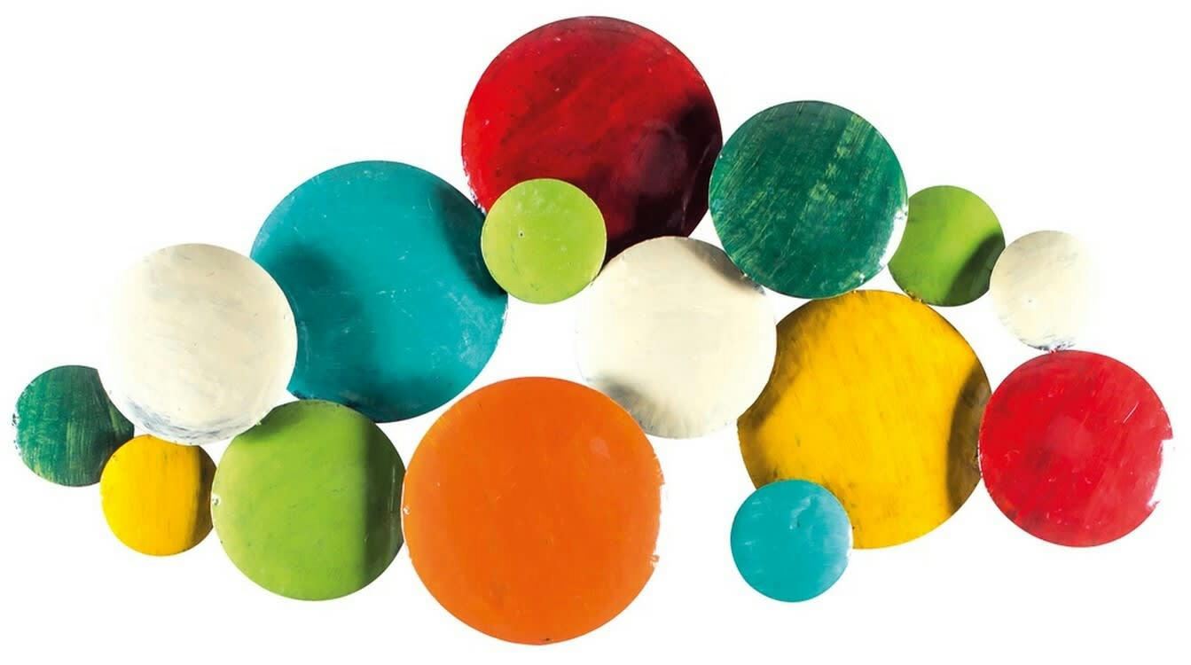 BIG-BEL - Décoration murale en métal, circle pop 130x70