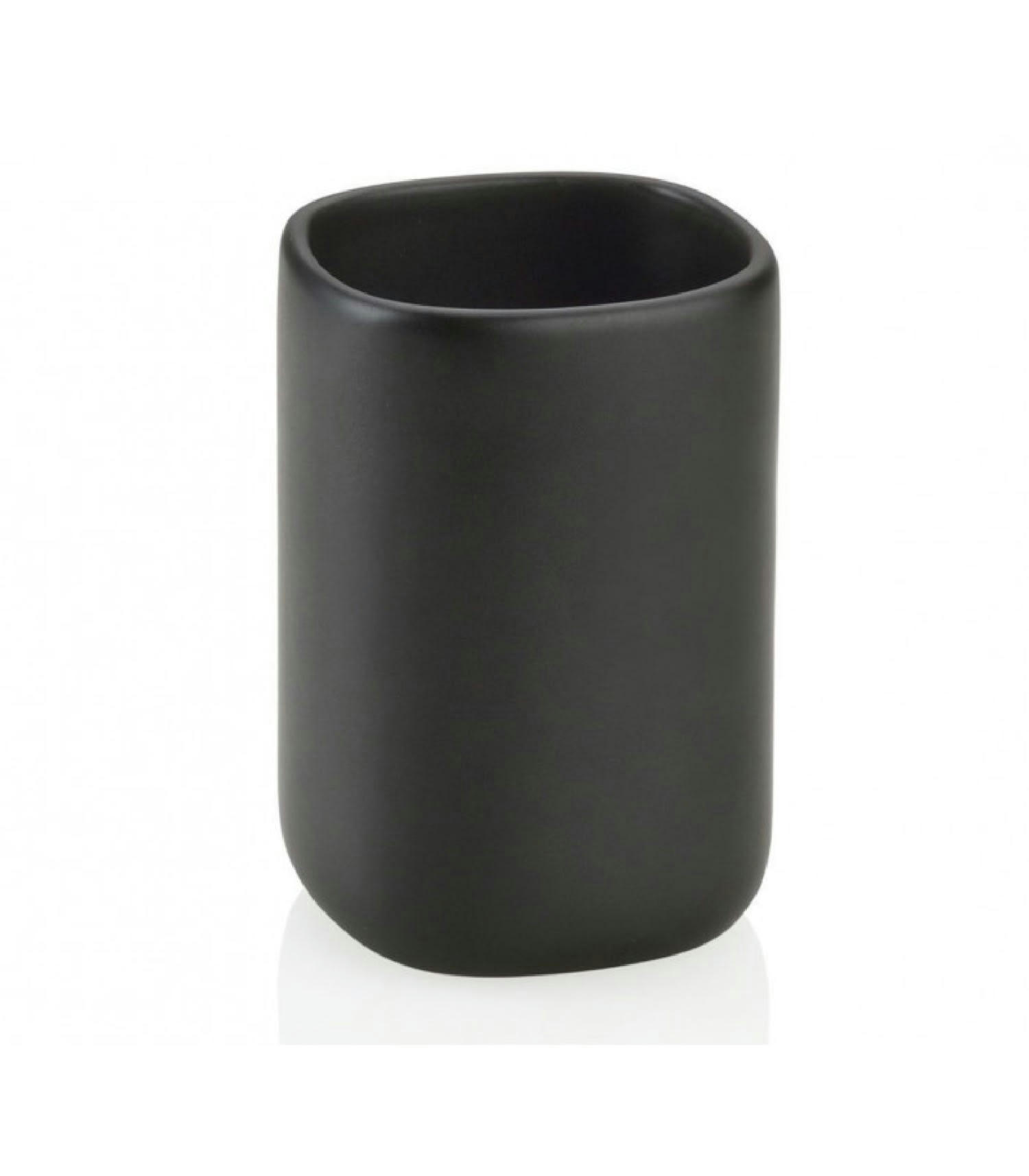 CÉRAMIQUE - Porte brosse à dents en céramique noire