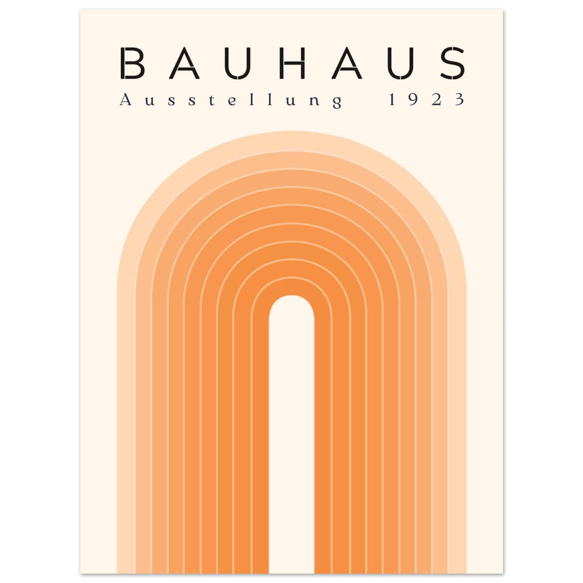 Artfulprints Poster Bauhaus - Orange rainbow  - 30x40 cm - Oranje
